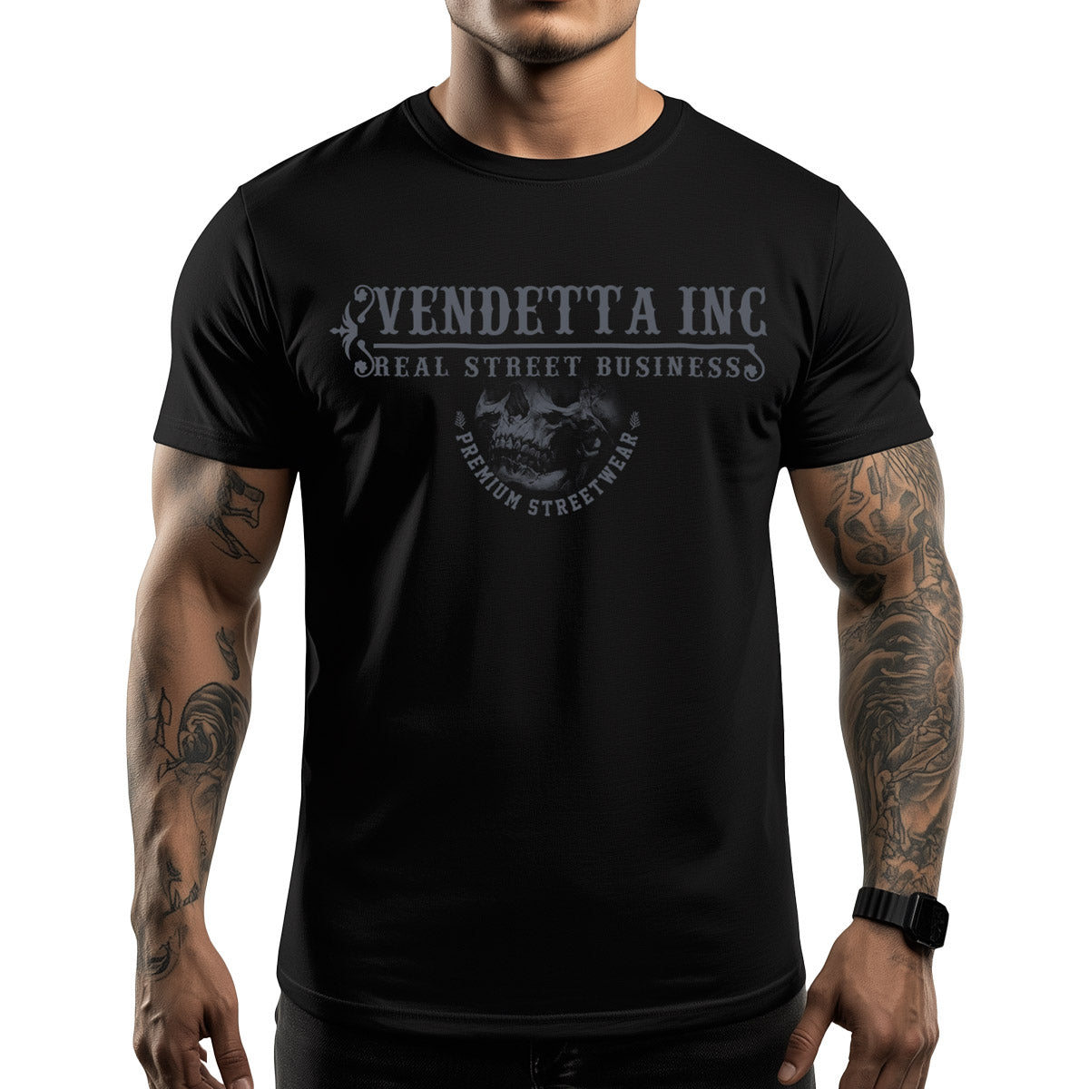 Vendetta Inc. Shirt Cobra Skull schwarz VD-1224