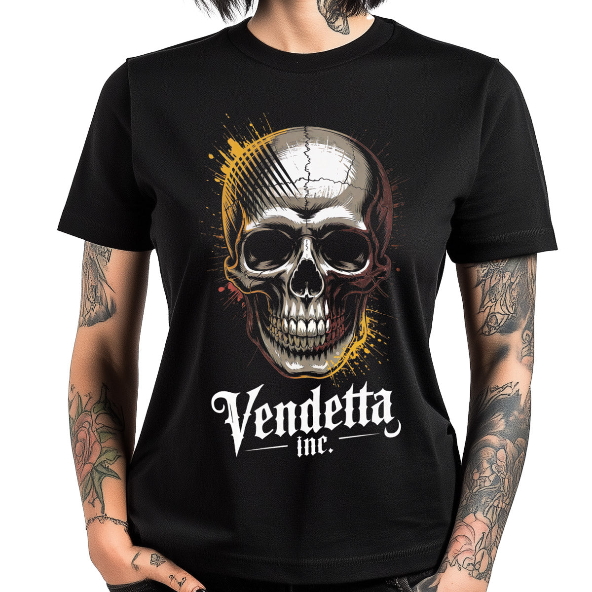 Vendetta Inc. Shirt Skull Impact schwarz VD-0052