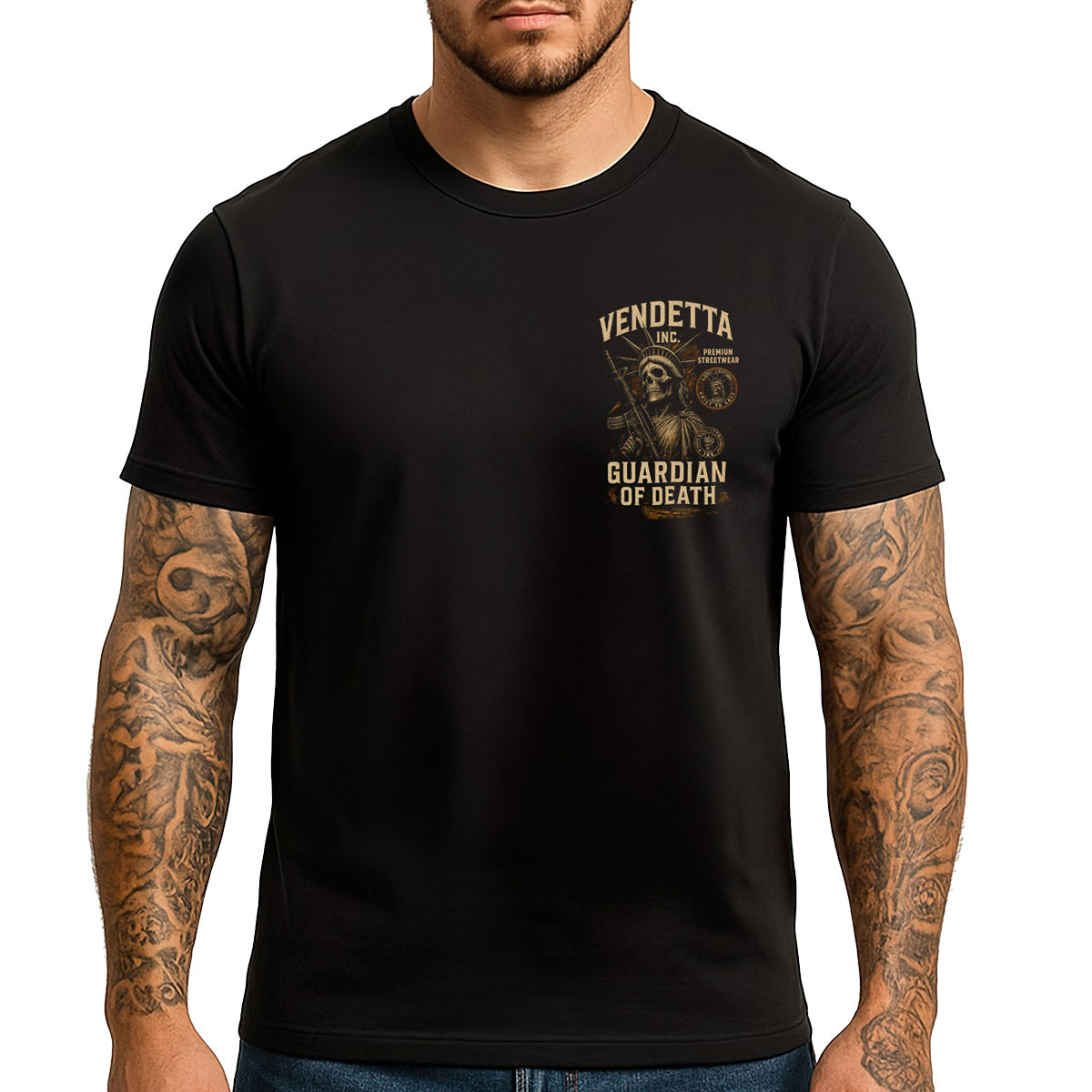 Vendetta Inc. Shirt Guardian schwarz VD-1634