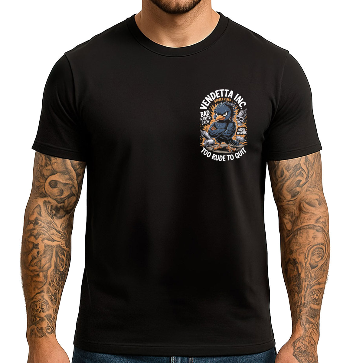 Vendetta Inc. Bad Habits Crew schwarz VD-1640