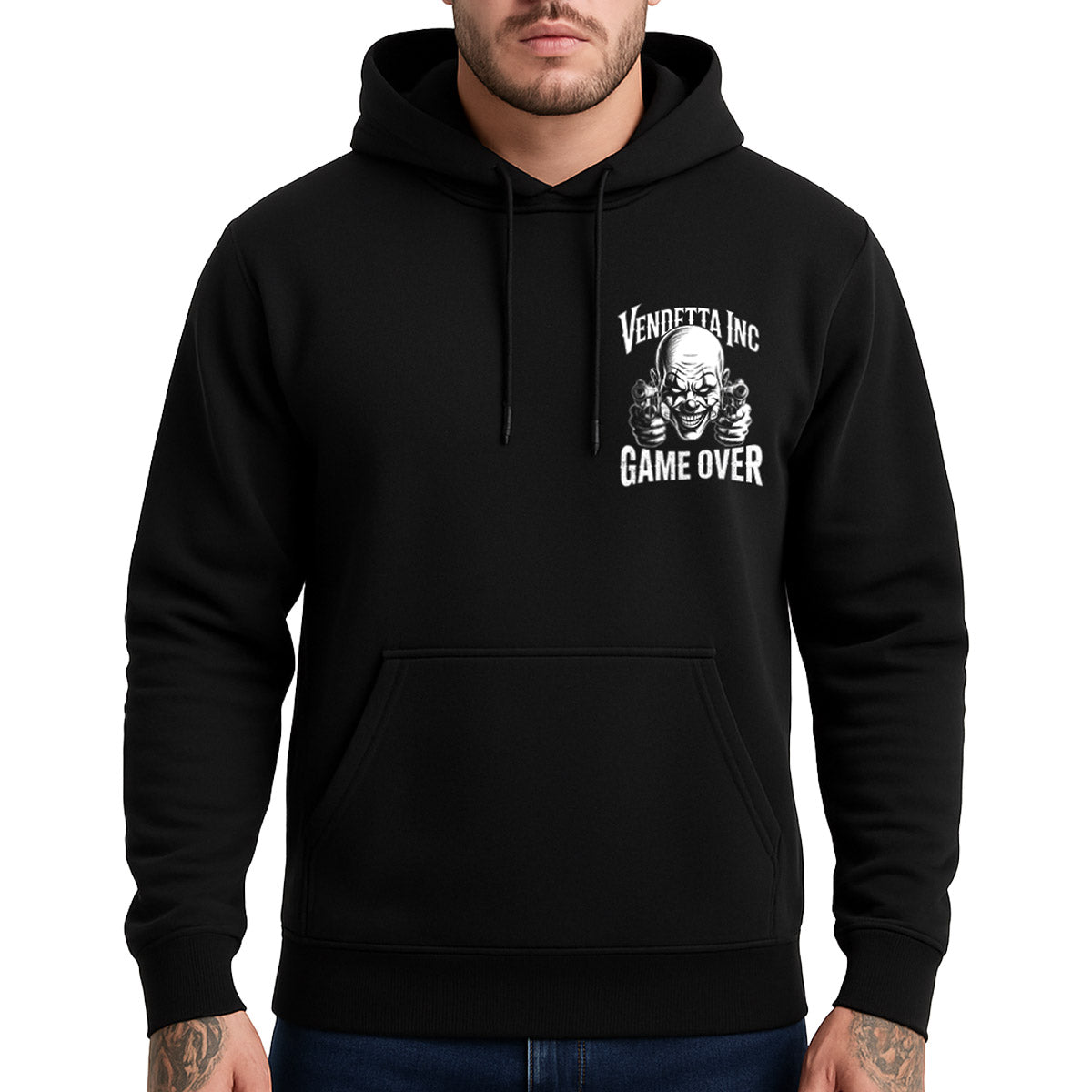 Vendetta Inc. Hoodie Game Over schwarz