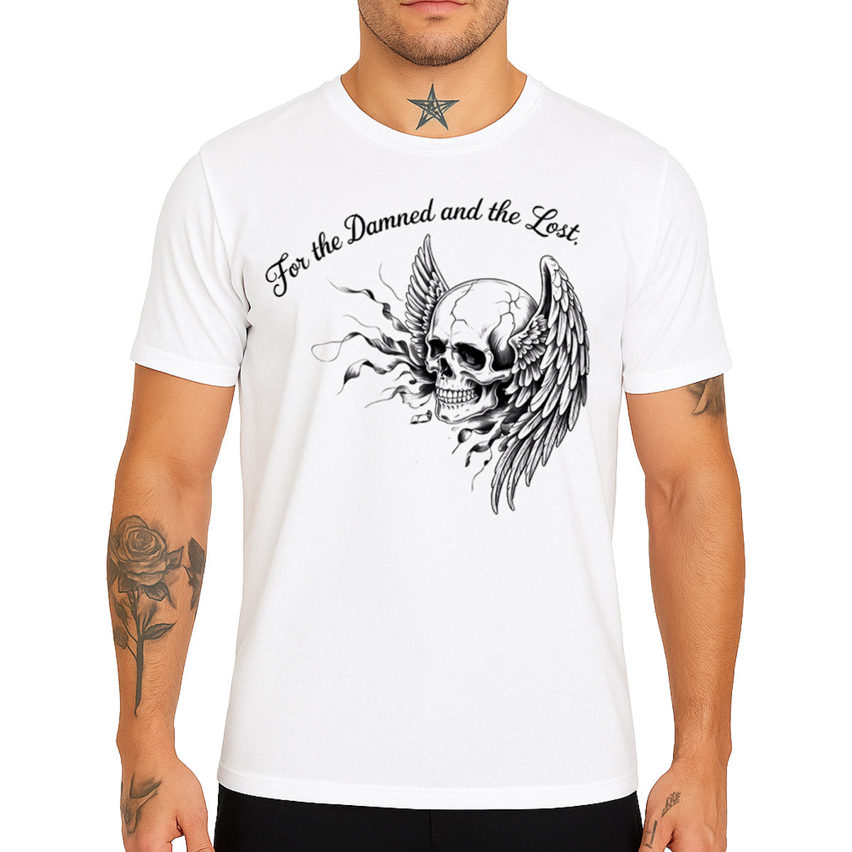 Vendetta Inc. Shirt Angel Skull weiß