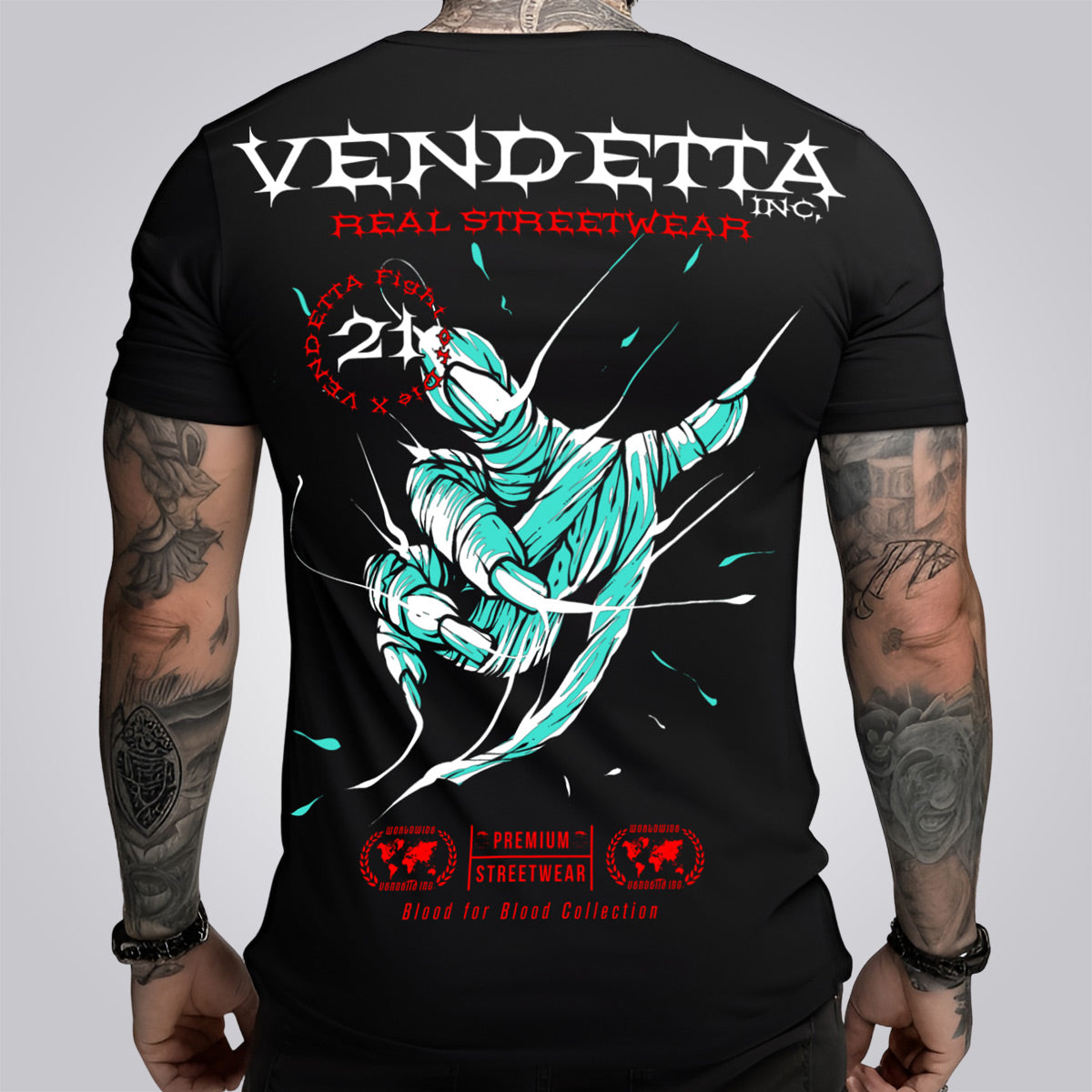 Vendetta Inc. Shirt schwarz Skull Hand VD-1341
