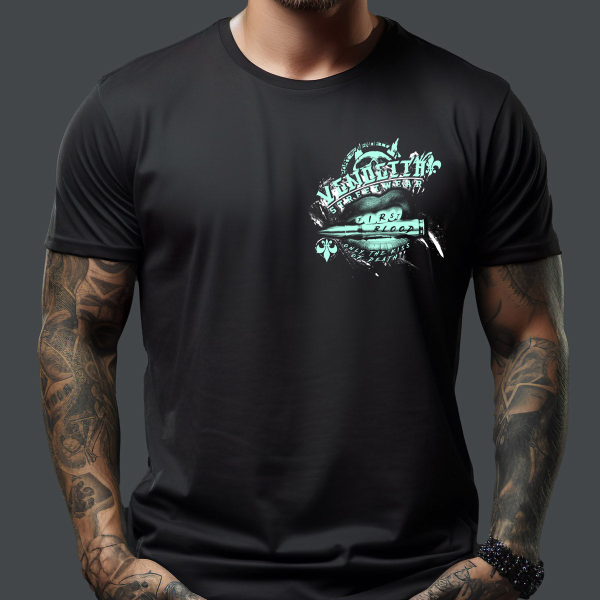 Vendetta Inc. Shirt Only Kiss schwarz VD-1292
