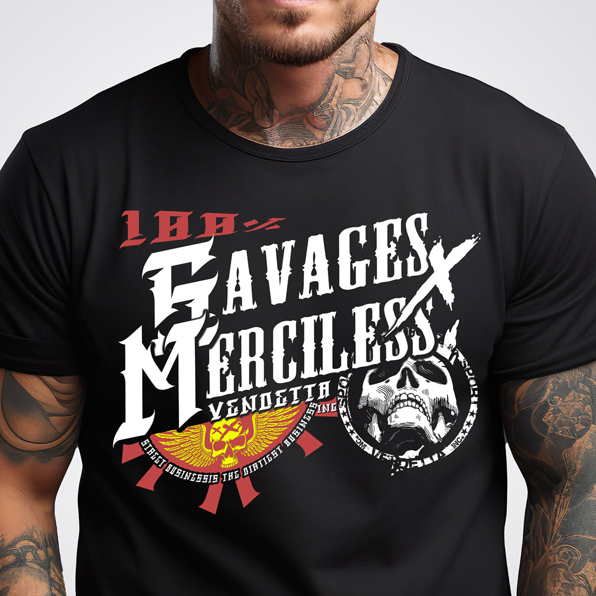 Vendetta Inc. Shirt Savages schwarz VD-1117