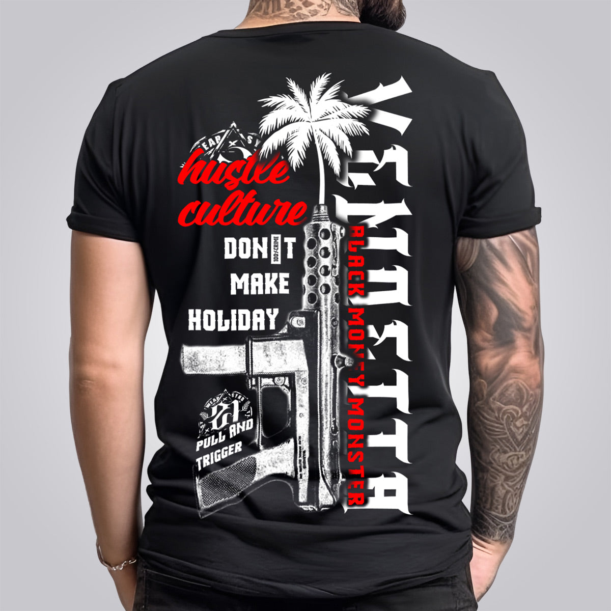 Vendetta Inc. T-Shirt Crime Holiday schwarz VD-1315