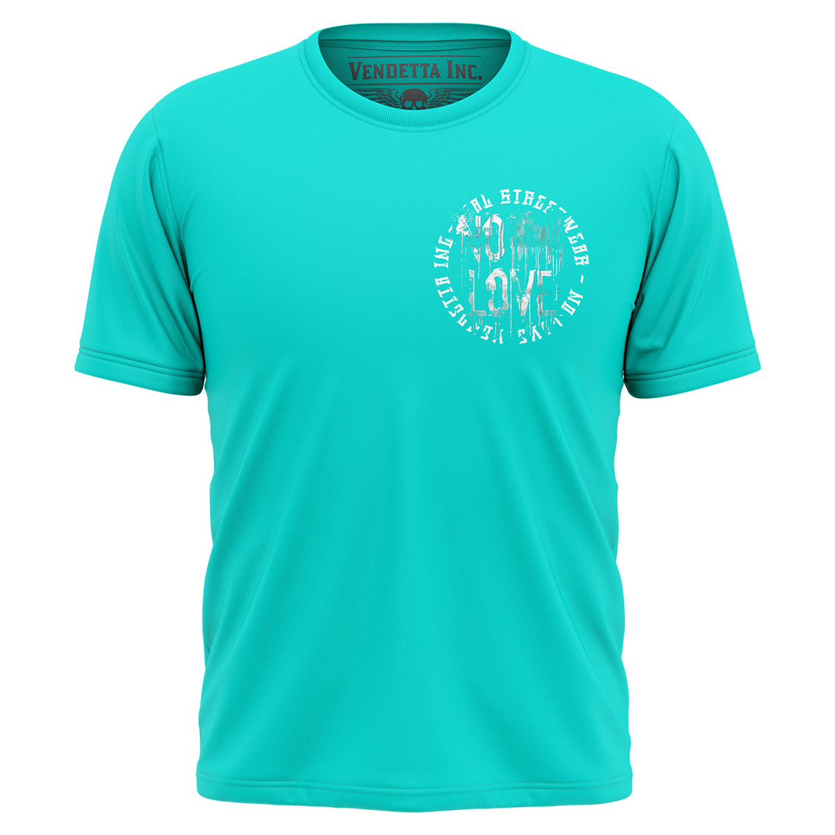 Vendetta Inc Shirt No Love Turquoise VD-1430