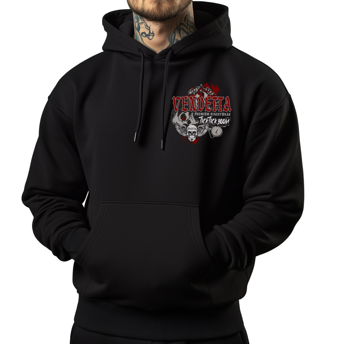 Vendetta Inc. Sweatshirt Tick Tick Boom schwarz VD-4058