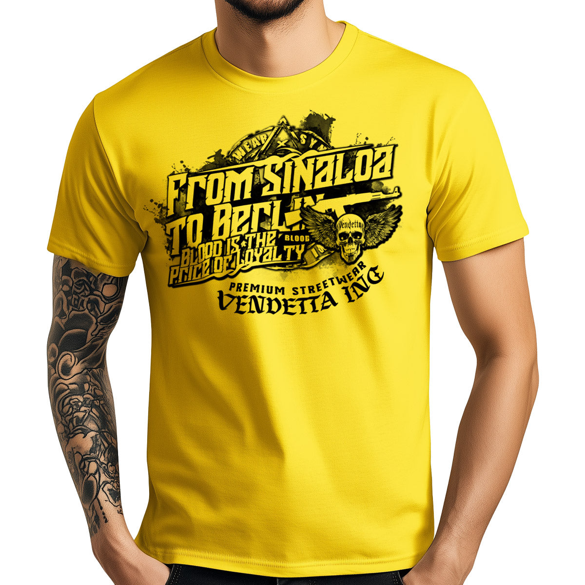 Vendetta Inc. Shirt Sin to Ber gelb VD-1468