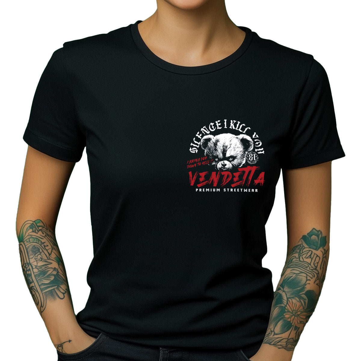 Vendetta Inc. Shirt Teddy Attack schwarz VD-0045