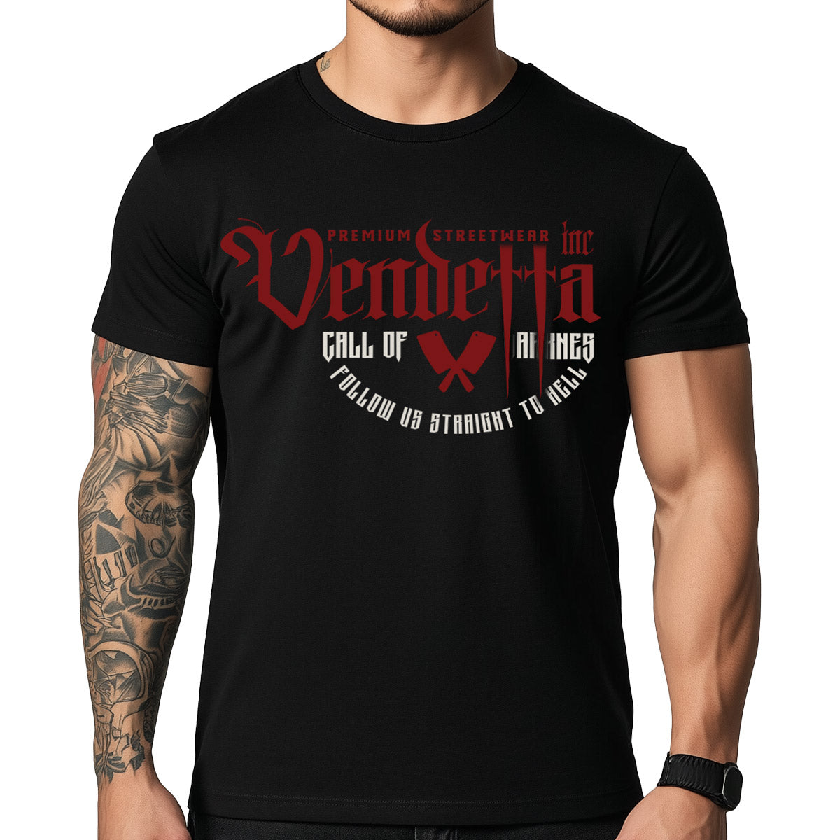 Vendetta Inc. Shirt Straight to Hell schwarz VD-1387