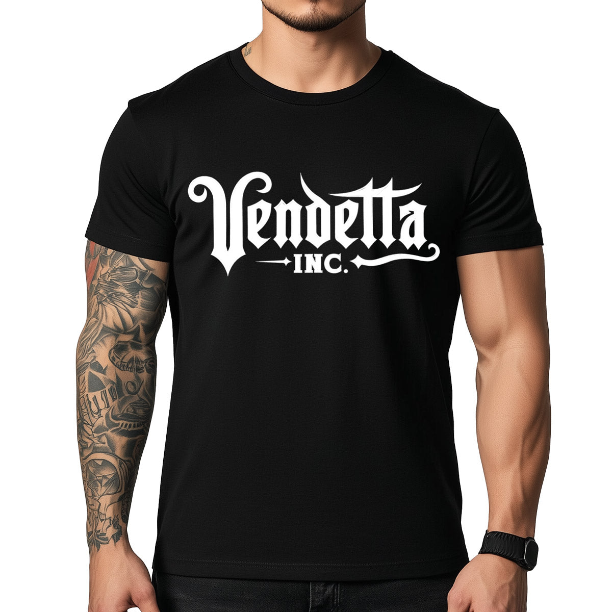 Vendetta Inc. Shirt Skull & Cross schwarz VD-1471