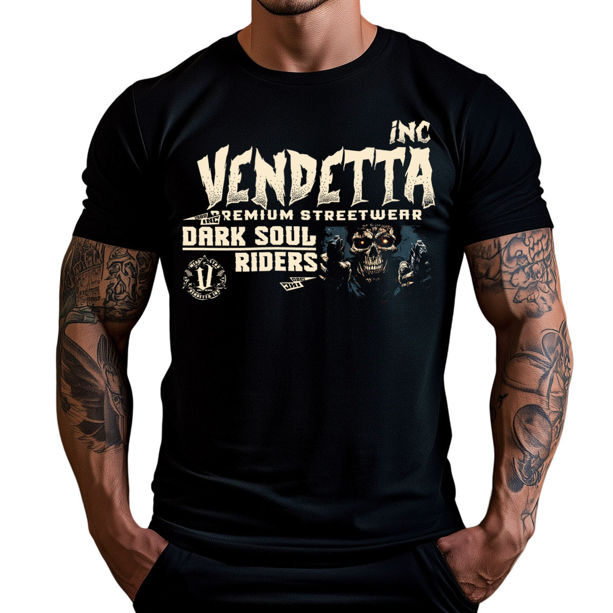 Vendetta Inc. Shirt Riders schwarz VD-1327