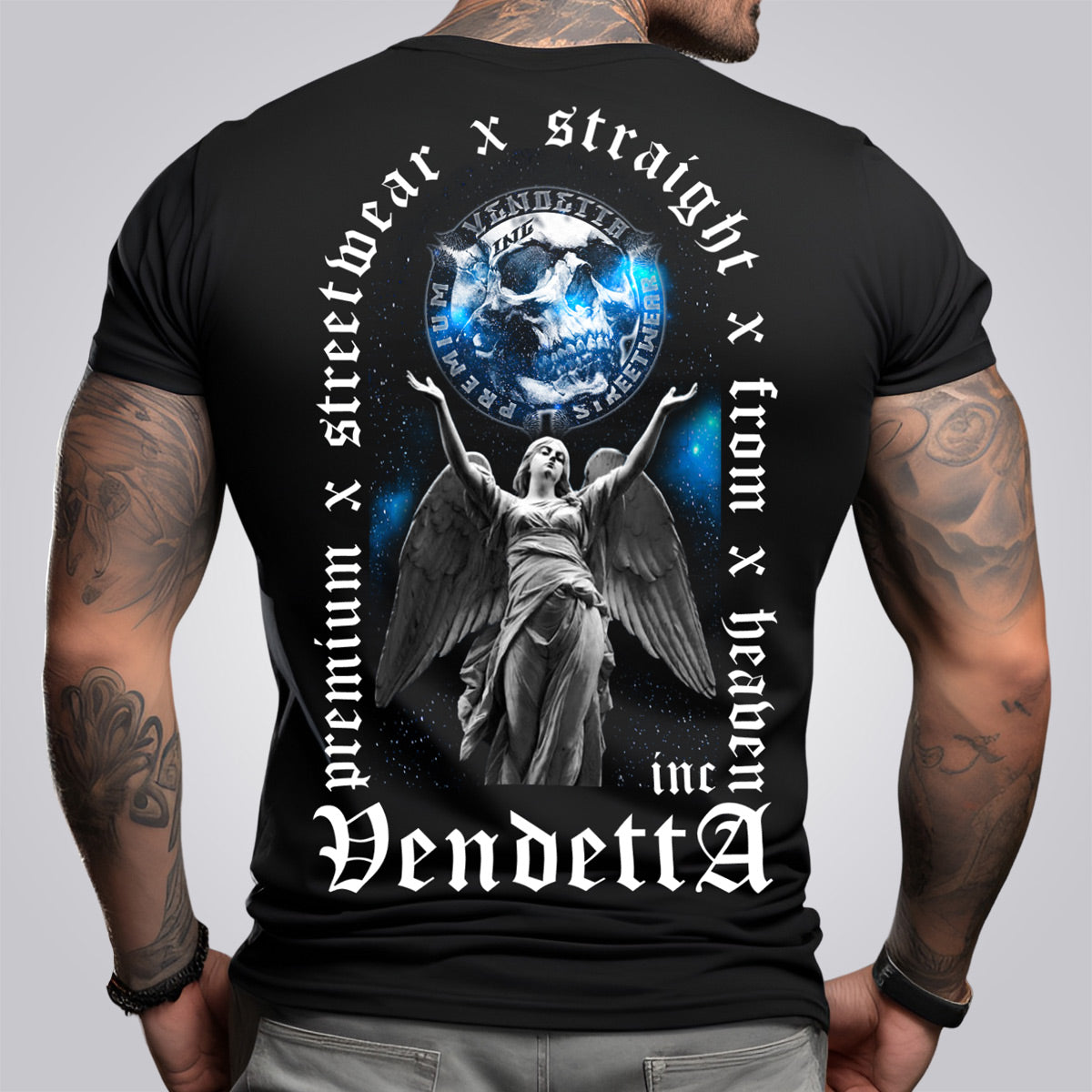 Vendetta Inc. Shirt Angel schwarz VD-1333