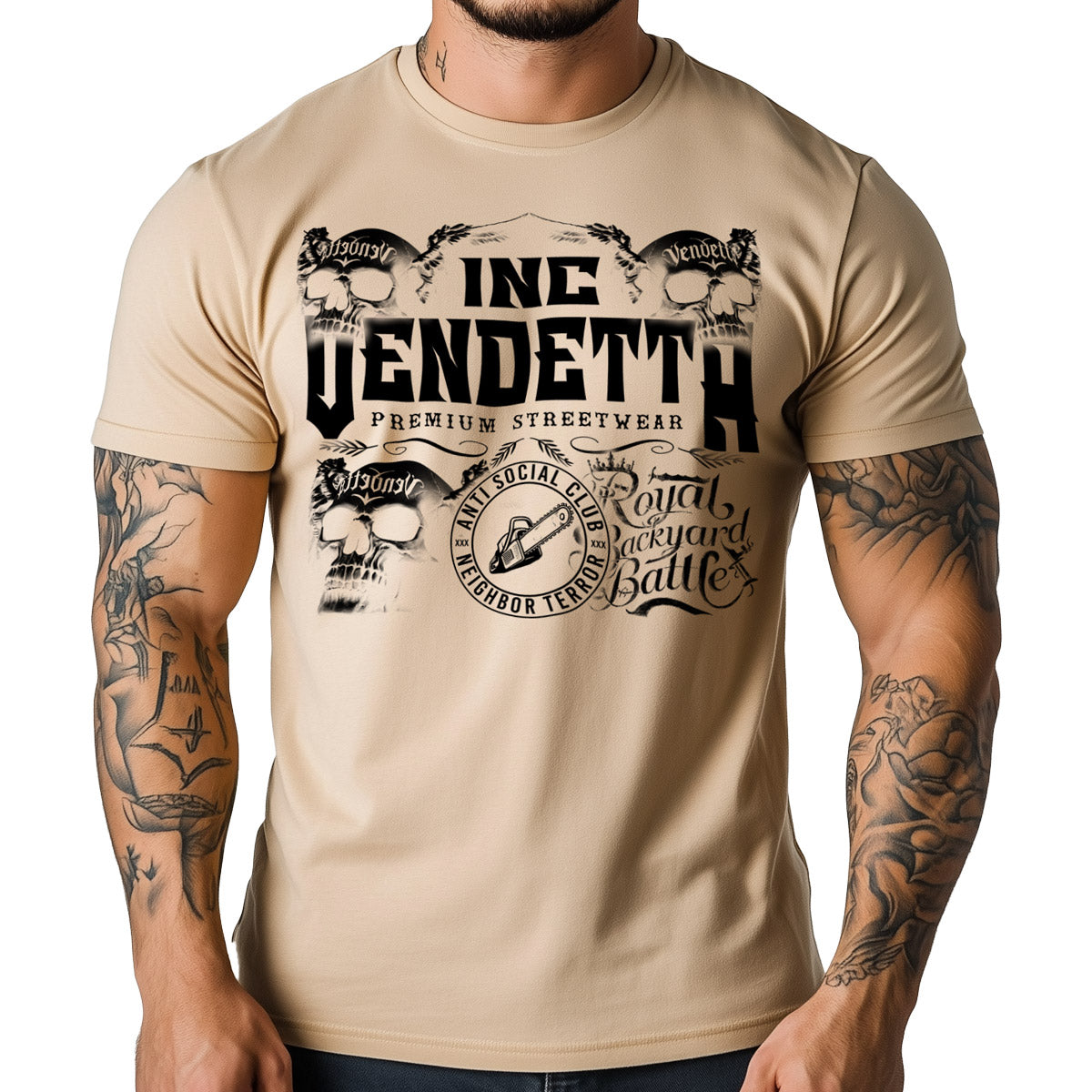 Vendetta Inc. Shirt Royal sand VD-1515