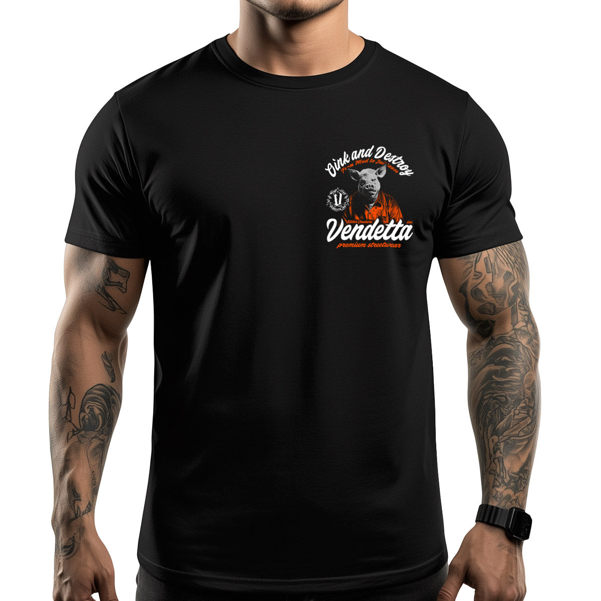 Vendetta Inc. Shirt Pigface schwarz VD-1568