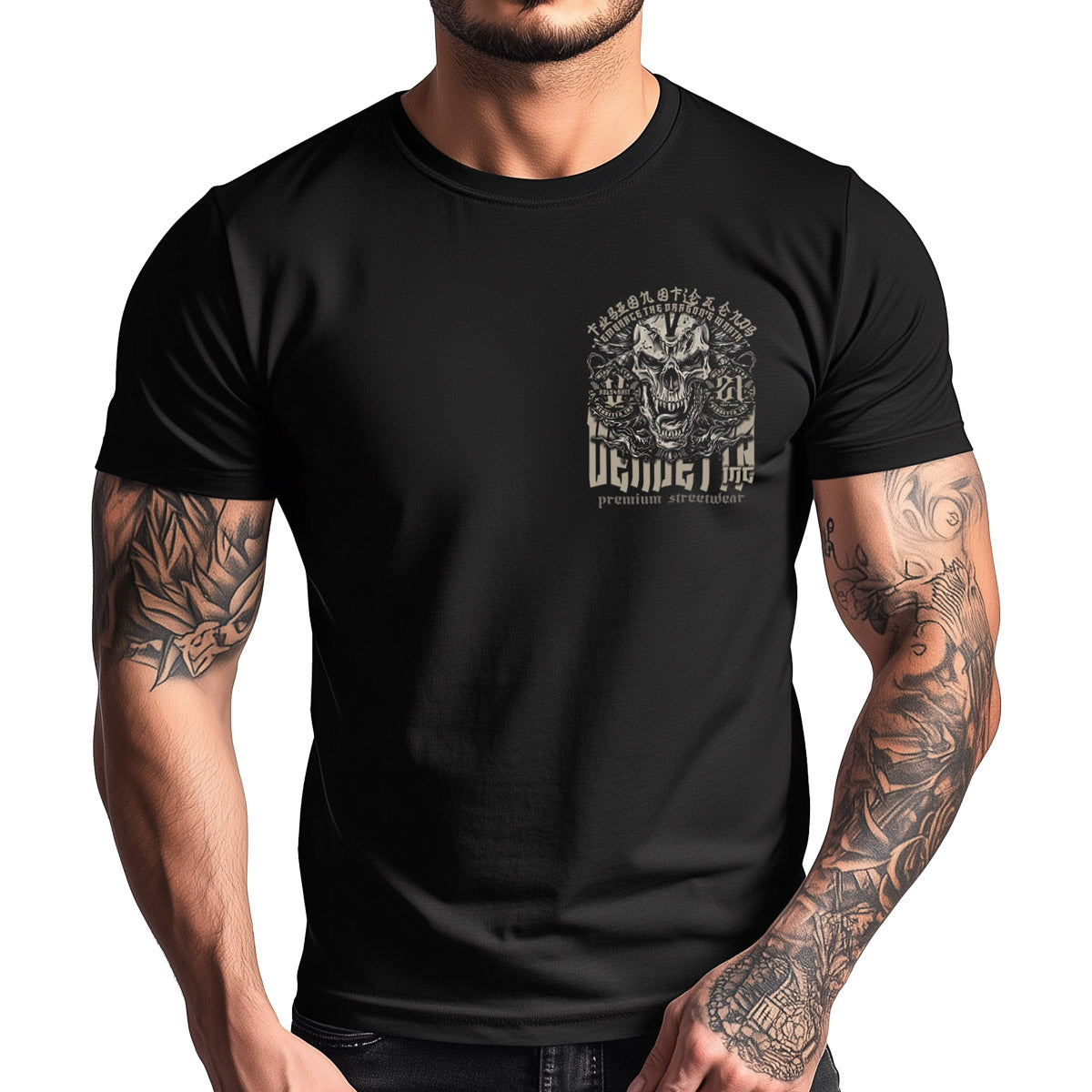 Vendetta Inc. Shirt Dragons schwarz VD-1539