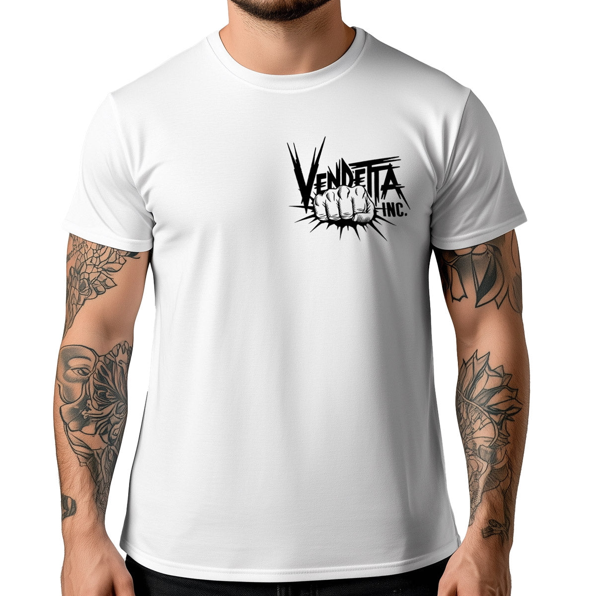 Vendetta Inc. Shirt Fist weiß VD-1574