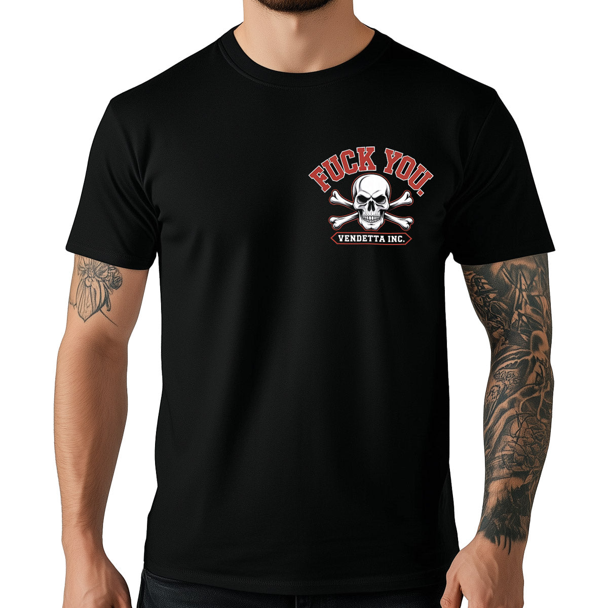 Vendetta Inc. Shirt F.Y. schwarz VD-1549