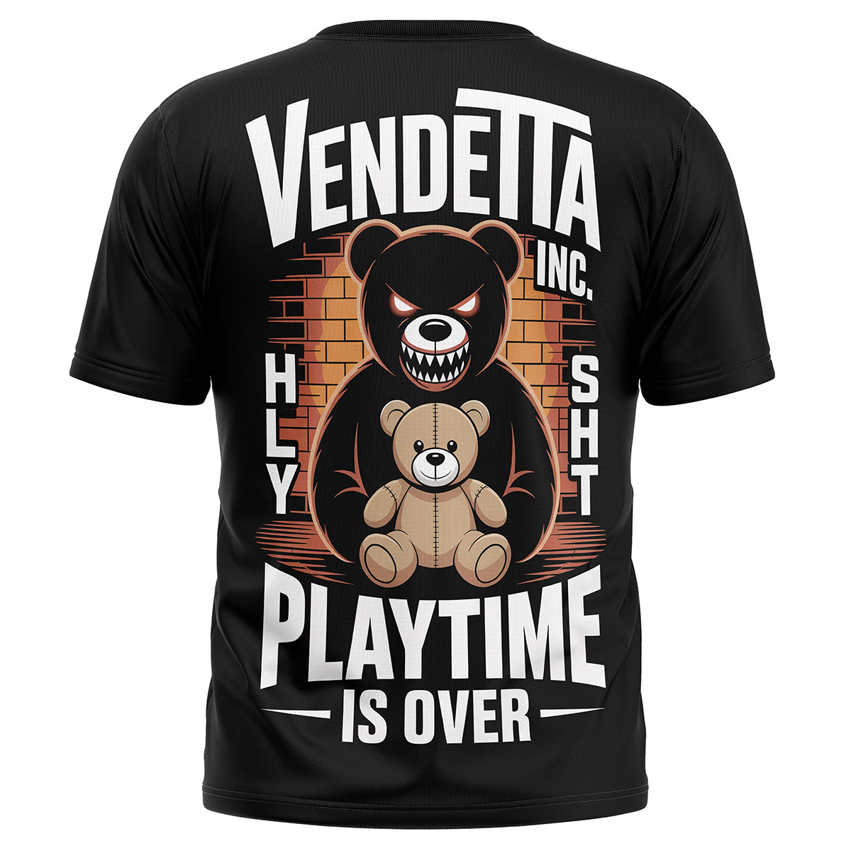 Vendetta Inc. Herren Shirt Playtime Is Over schwarz