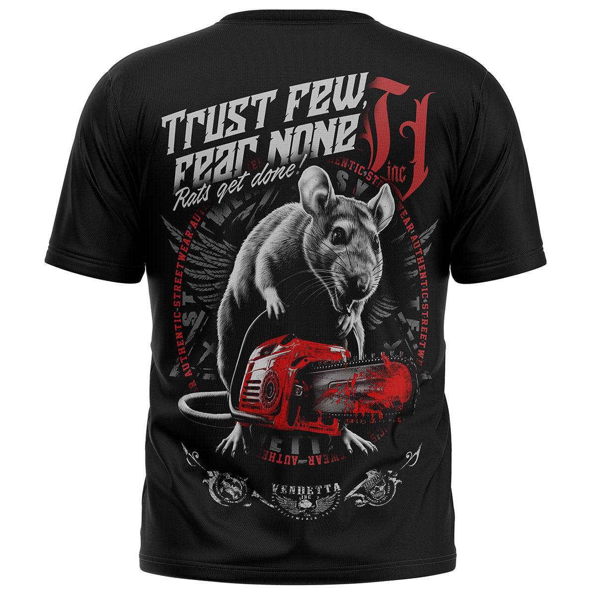 Vendetta Inc. Shirt Chainsaw Rat schwarz VD-1579