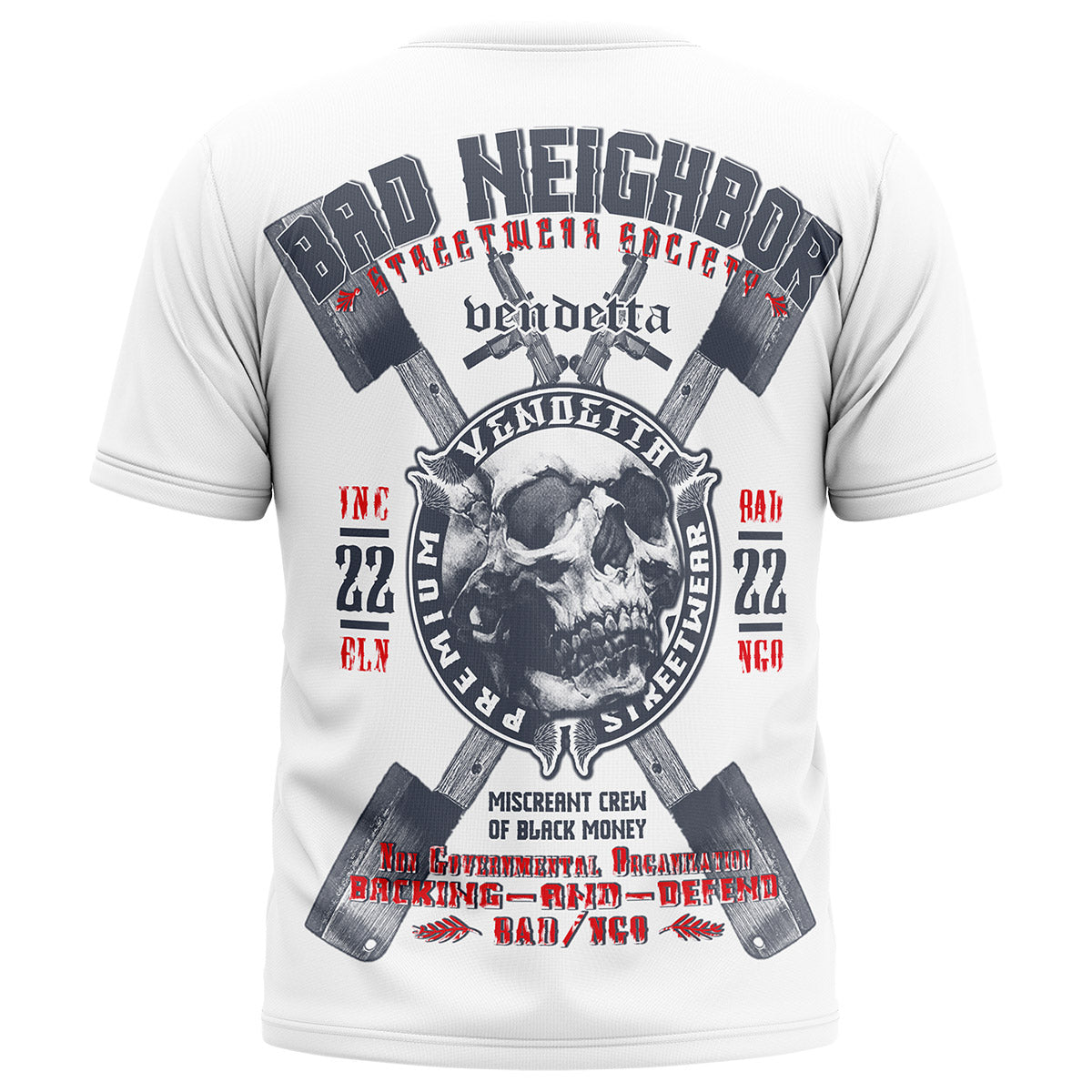Vendetta Inc. Shirt Steel & Skull weiß VD-1231