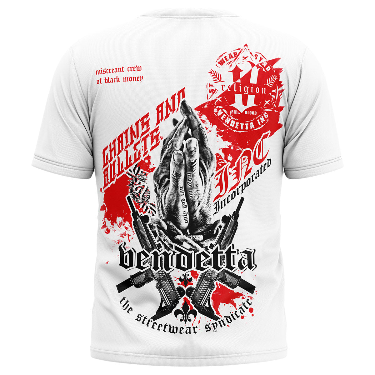 Vendetta Inc. Shirt Faith & Fire weiß VD-1232