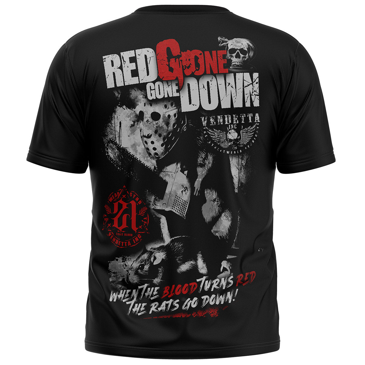 Vendetta Inc. Shirt Red Gone Down schwarz VD-1596