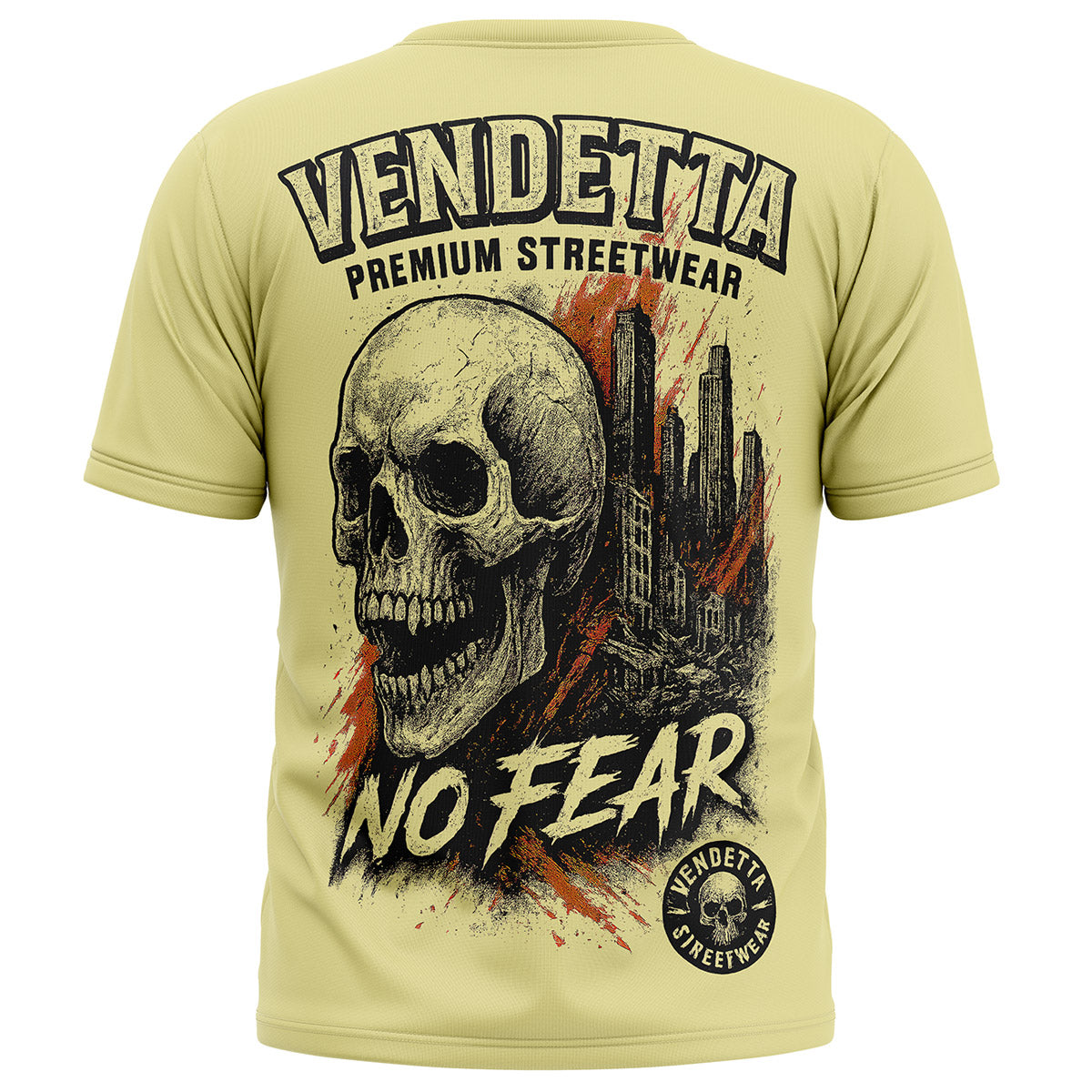Vendetta Inc. Shirt Skull City gelb VD-1650