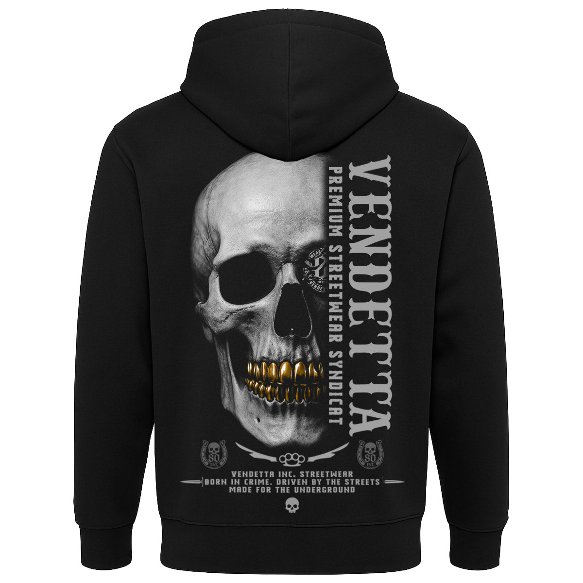 Vendetta Inc. Hoodie Golden Skull schwarz