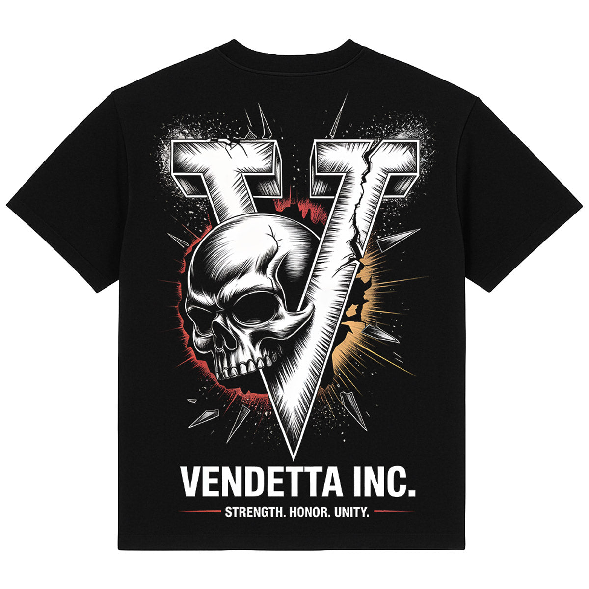 Vendetta Inc. Shirt V Skull Core schwarz