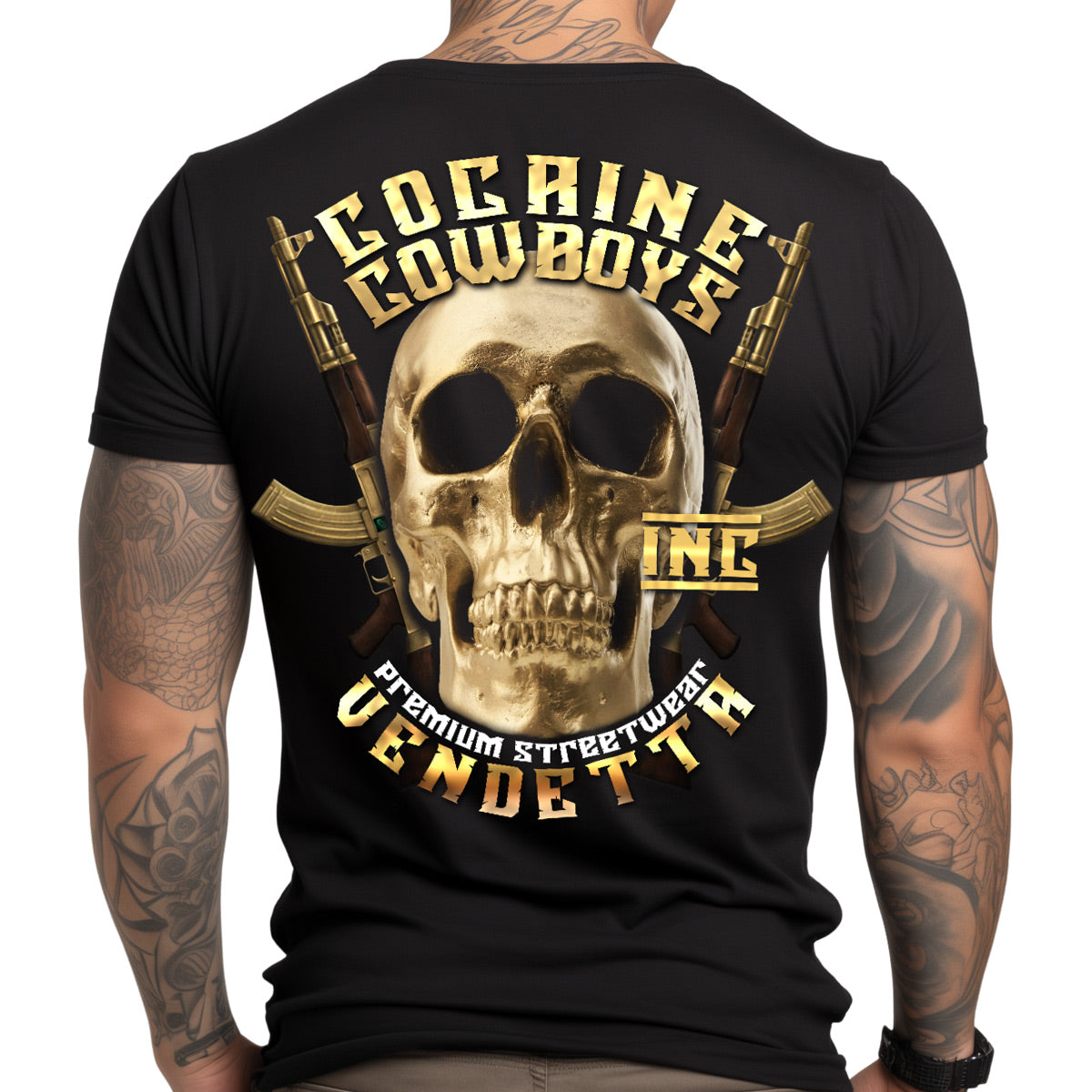Vendetta Inc. Shirt schwarz Cowboys VD-1362