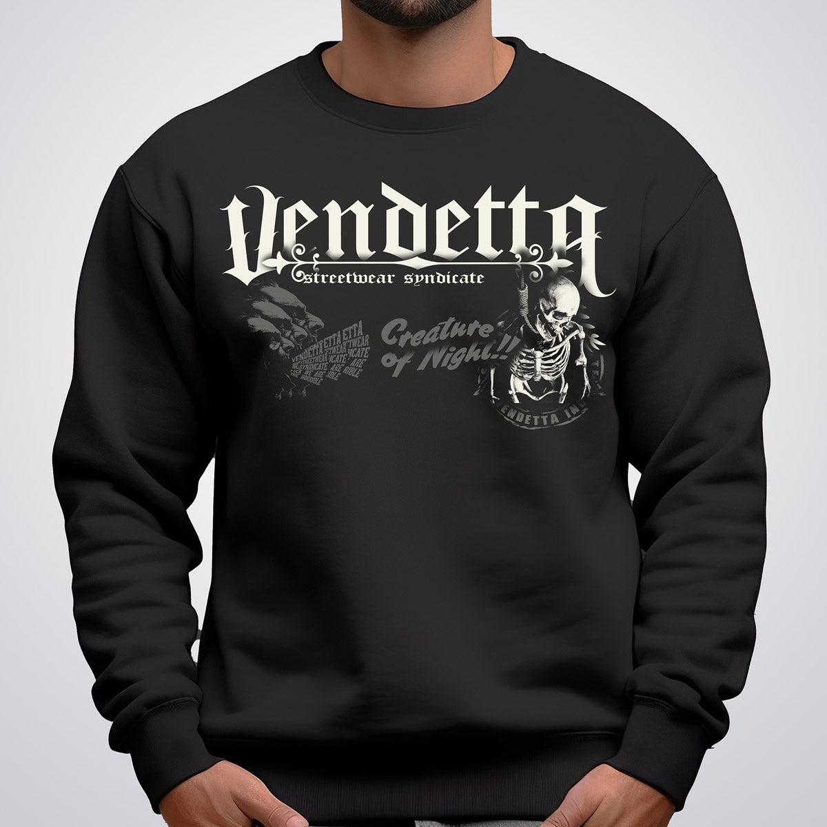Vendetta Inc. Sweatshirt Holy Night schwarz VD-4026