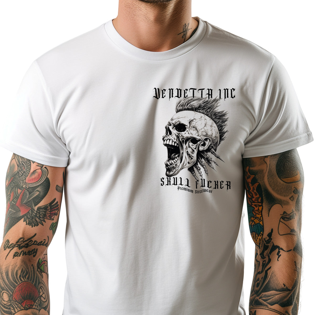 Vendetta Inc. Shirt weiß Skull FXXX VD-1347