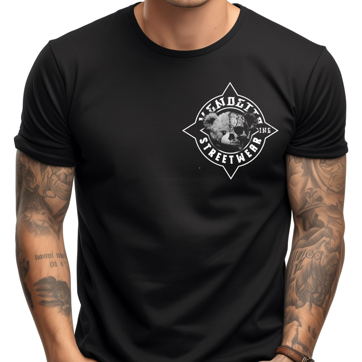 Vendetta Inc. Shirt Skull Teddy schwarz VD-1424