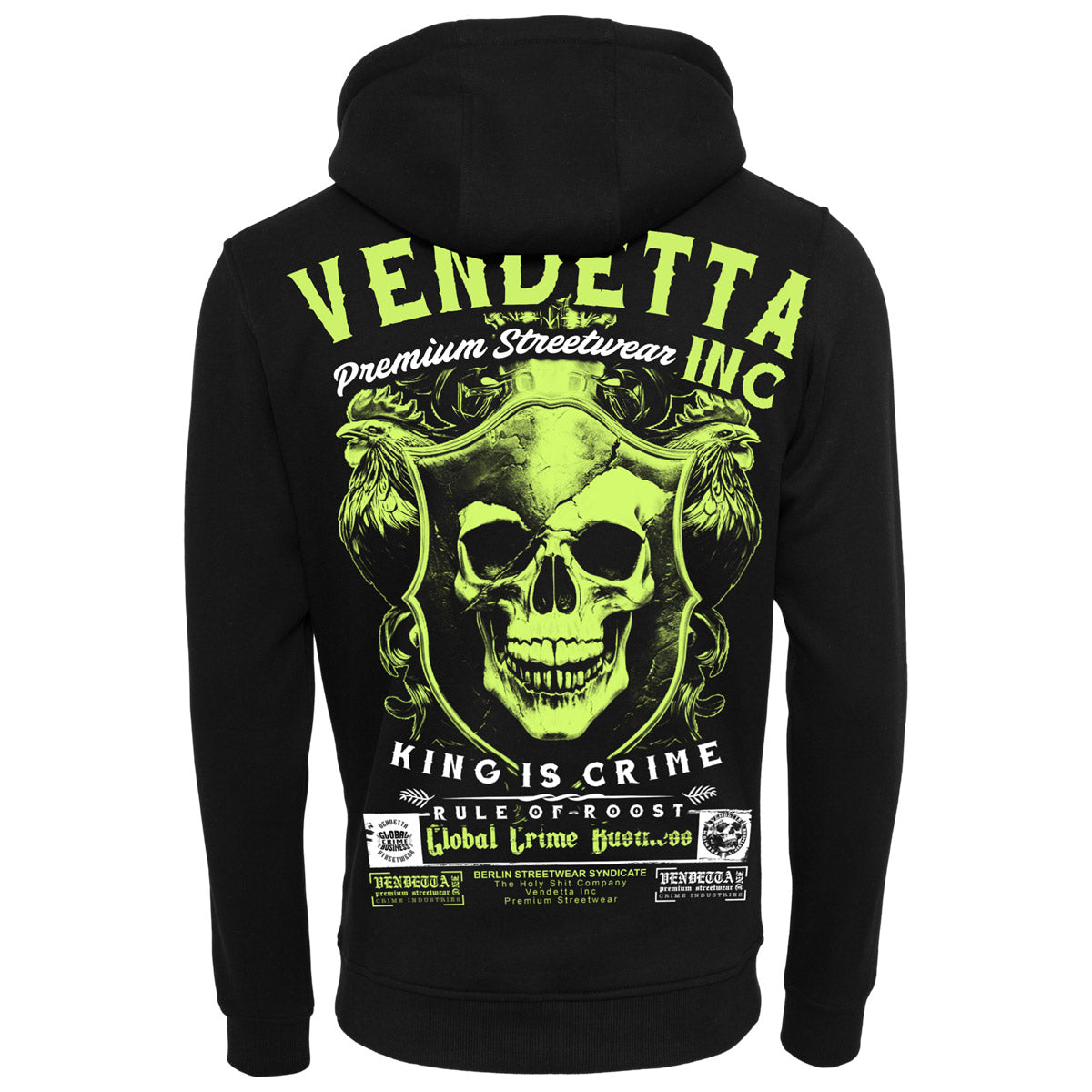 Vendetta Inc. Sweatshirt Skull King schwarz VD-4057