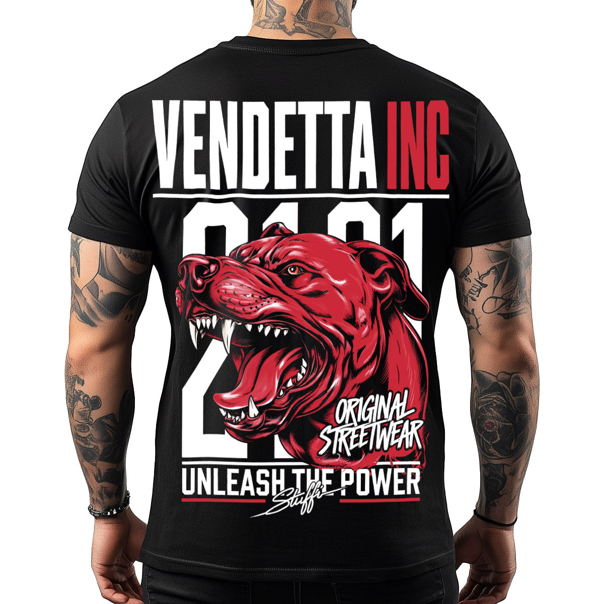 Vendetta Inc. Shirt Pitbull Power schwarz VD-1475