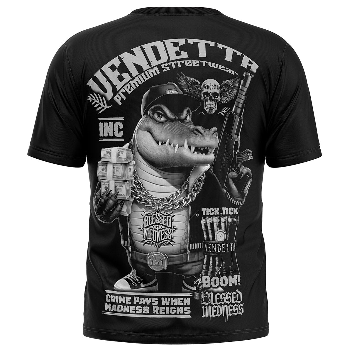 Vendetta Inc. Shirt Croco Boom schwarz VD-1535