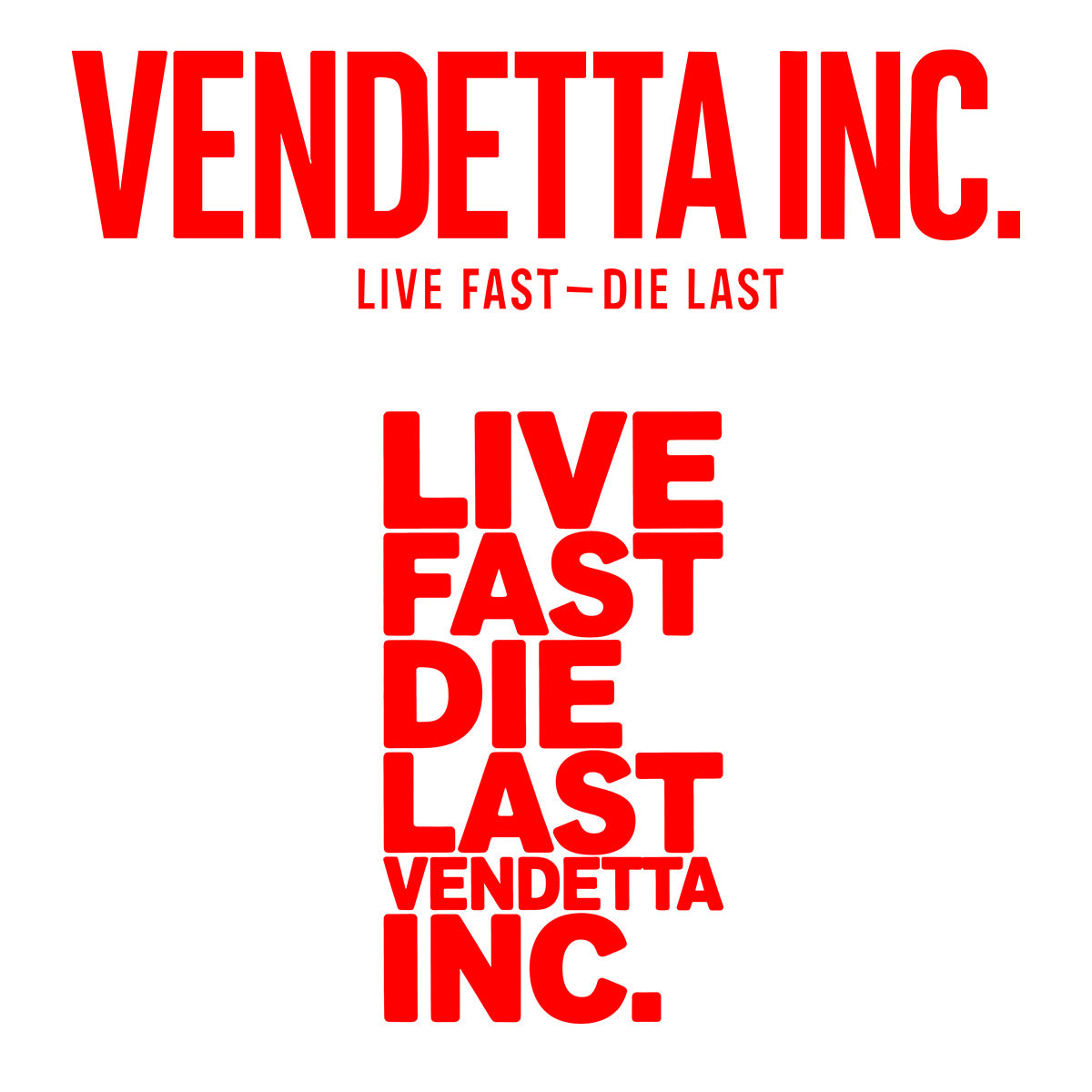 Vendetta Inc. Oversize Hoodie Live Fast - Die Last nature