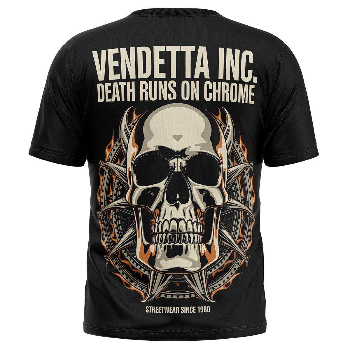 Vendetta Inc. Shirt Death Runs On Chrome schwarz