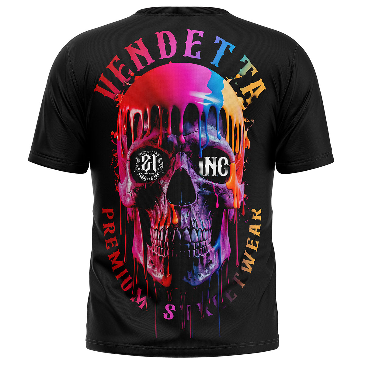 Vendetta Inc. Shirt Color Skull schwarz VD-1532