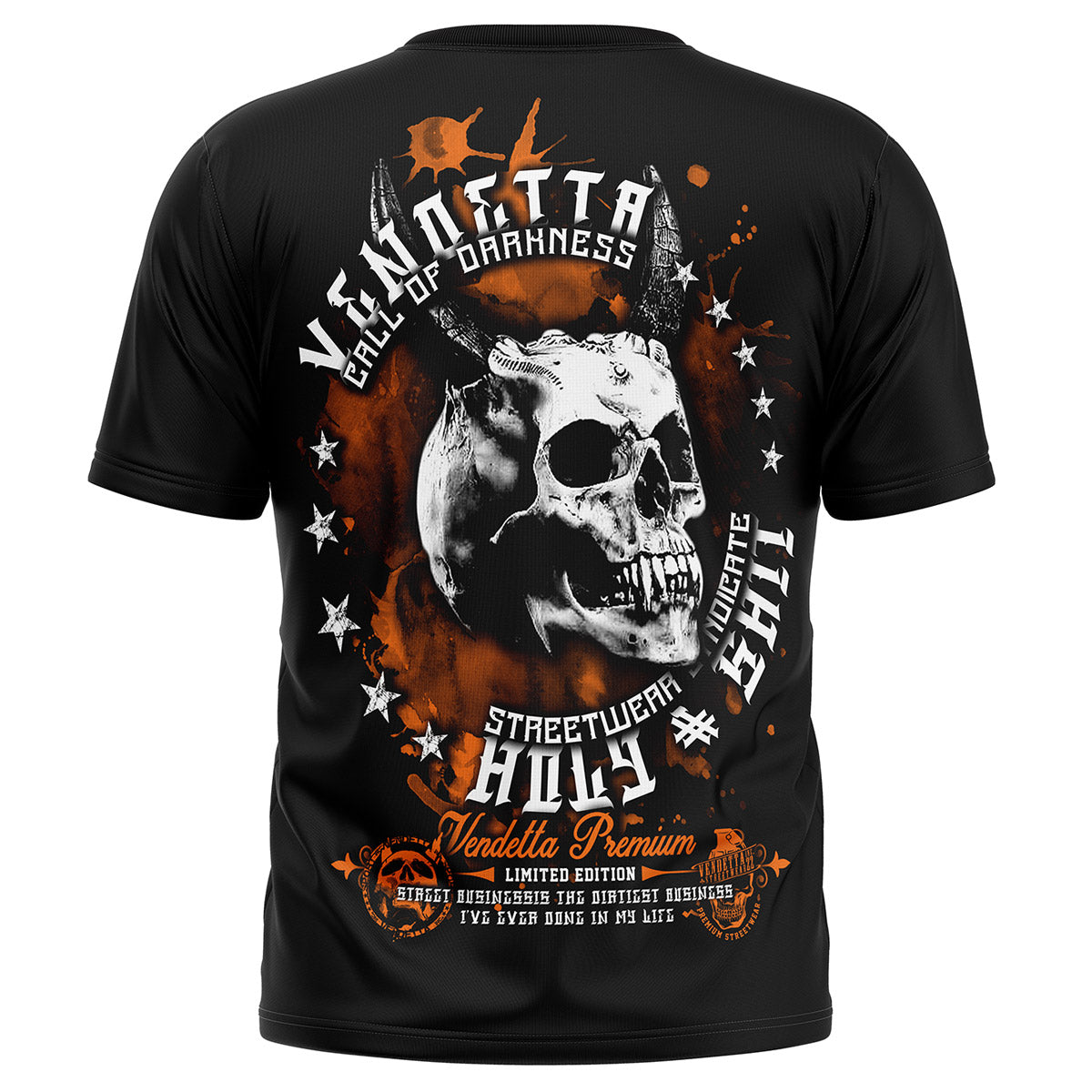 Vendetta Inc. Shirt Skull Hell schwarz VD-1226