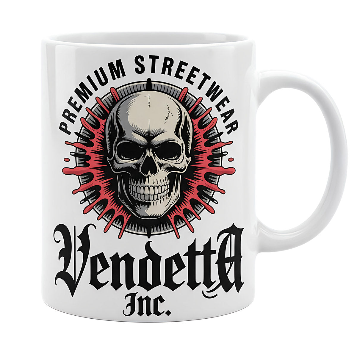 Vendetta Inc. Print Tasse – Red Splash Skull 1070 Mug