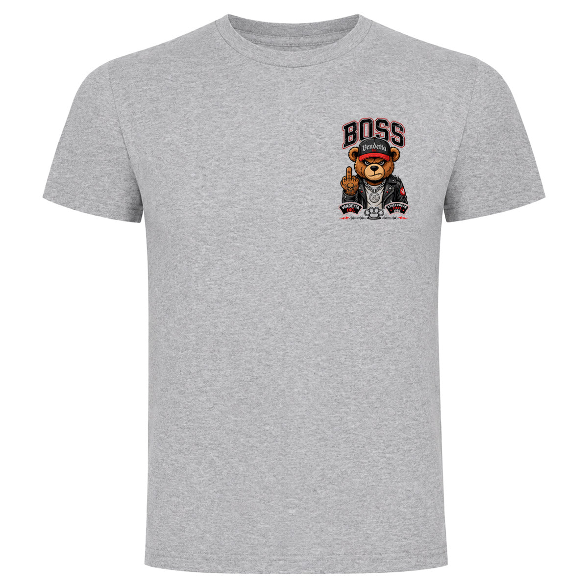 Vendetta Inc. Herren Shirt Boss Teddy grau
