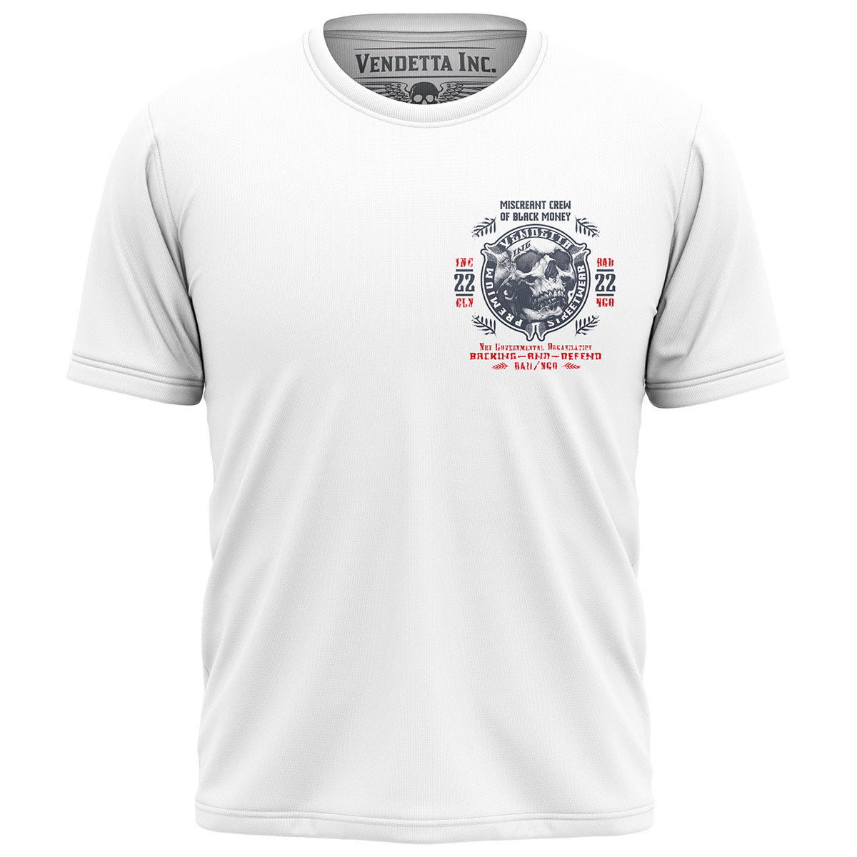 Vendetta Inc. Shirt Steel & Skull weiß VD-1231