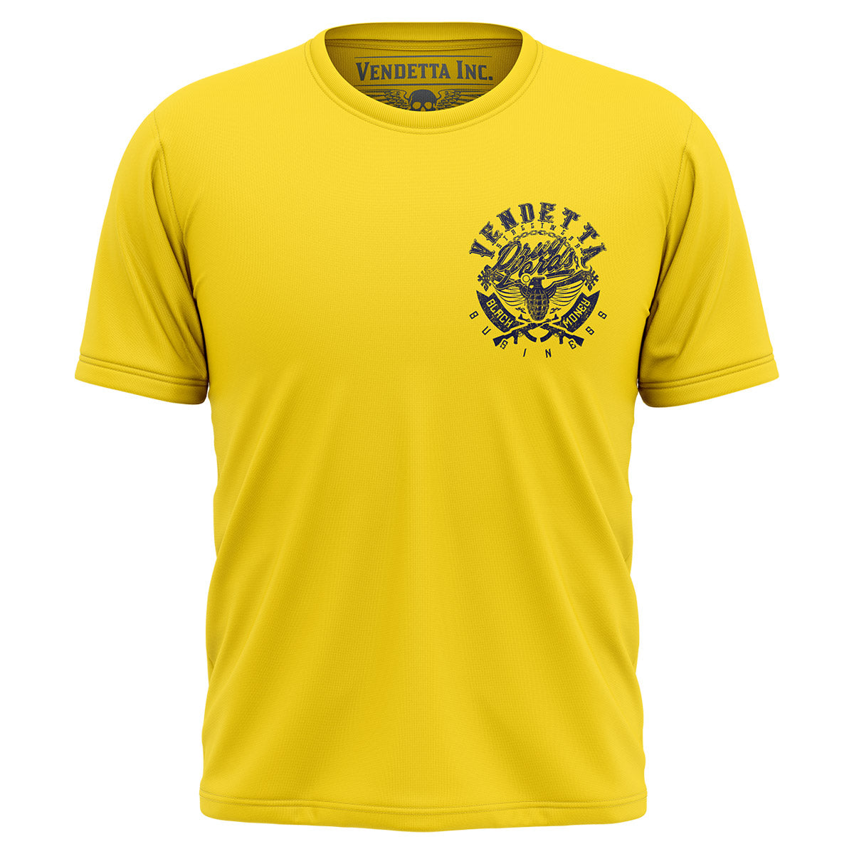 Vendetta Inc. Shirt Black Money gelb VD-1624