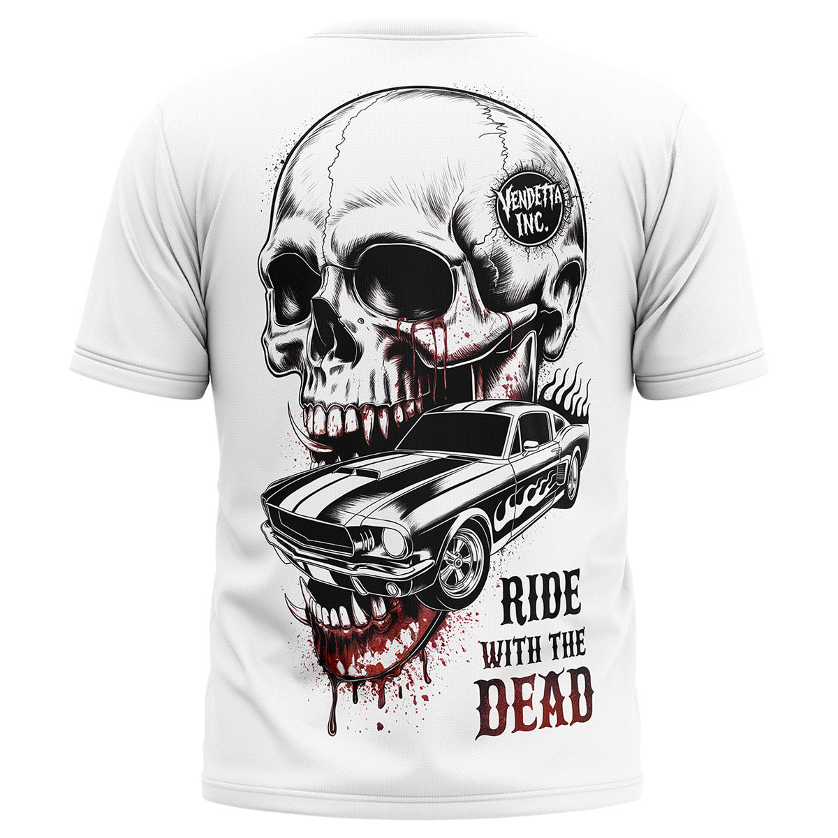 Vendetta Inc. Shirt Dead Rider Skull weiß