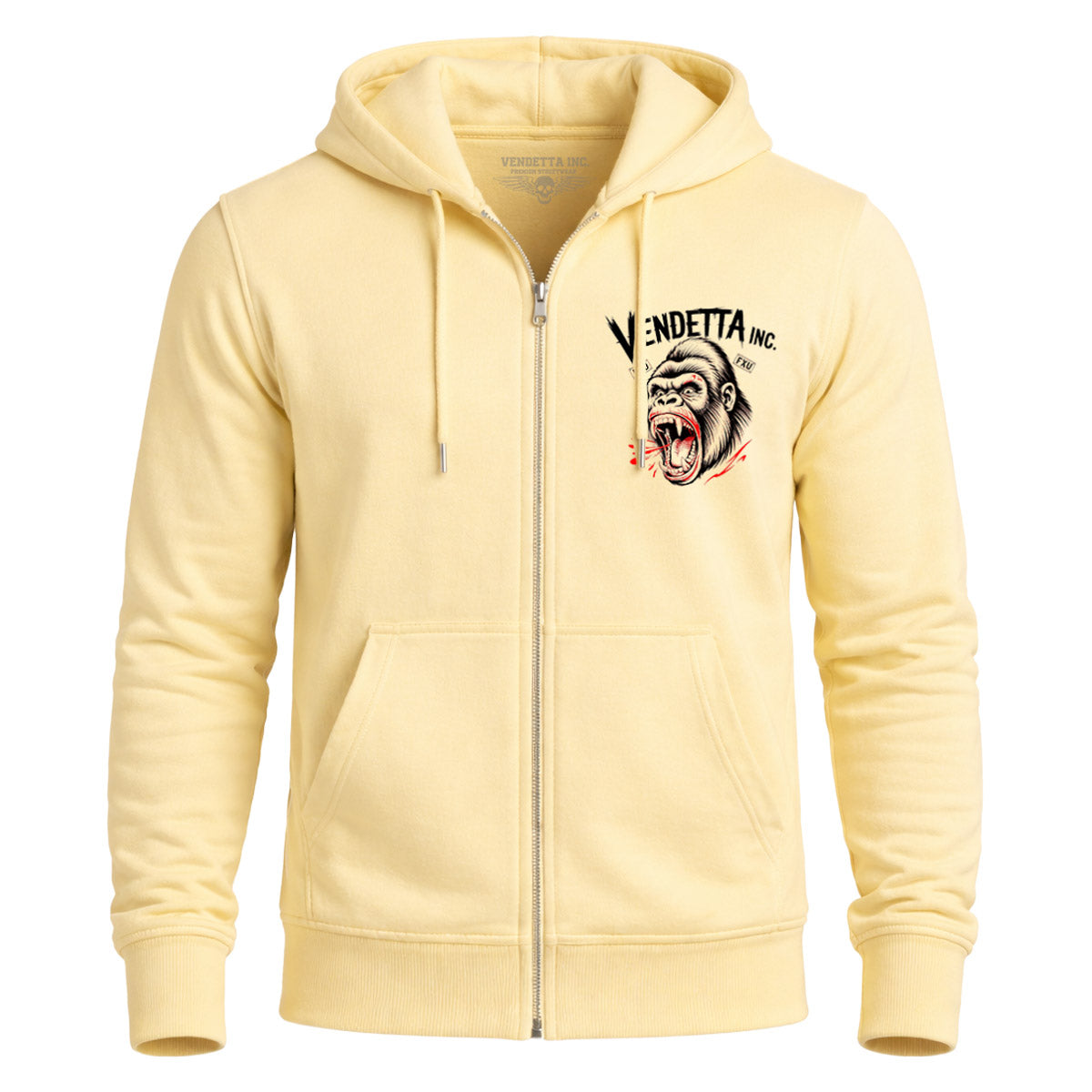 Vendetta Inc. Sweatjacke Raging Apes soft yellow
