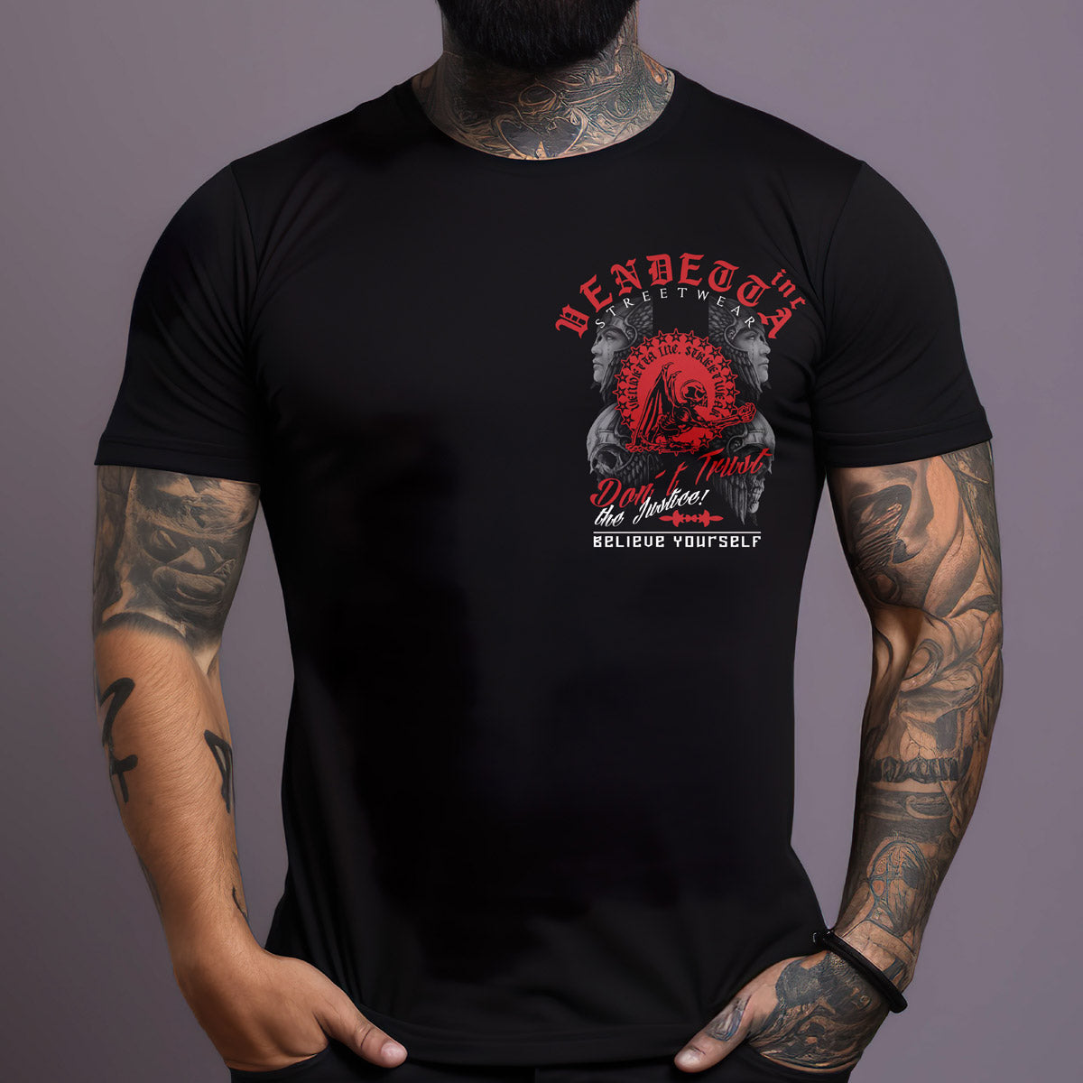 Vendetta Inc. Shirt Believe Yourself schwarz 1219