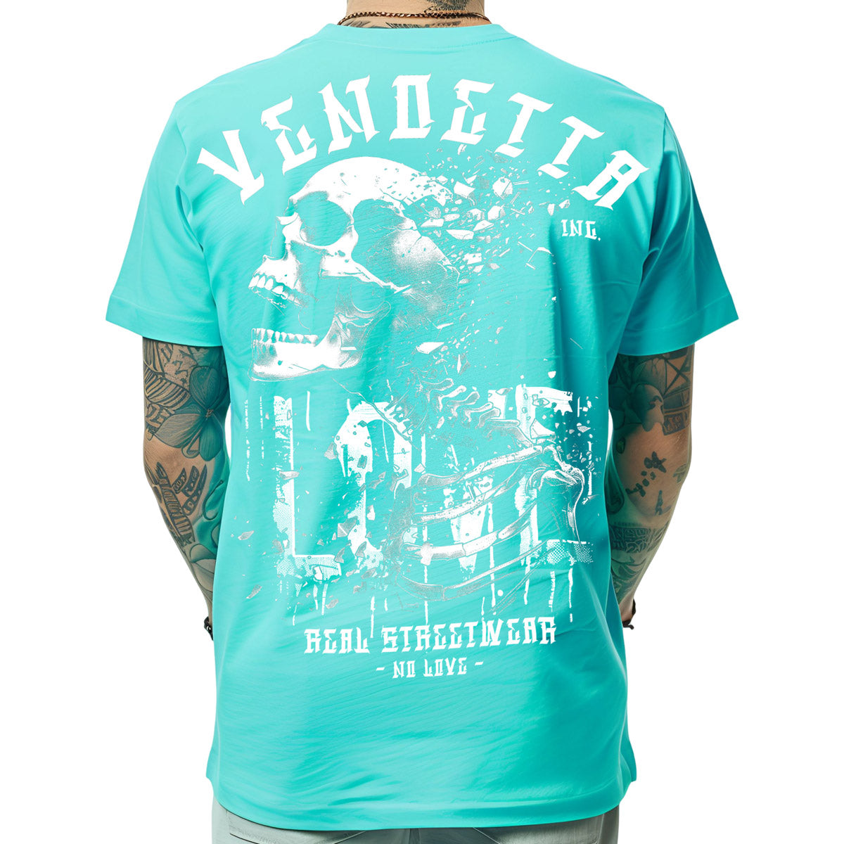 Vendetta Inc Shirt No Love Turquoise VD-1430